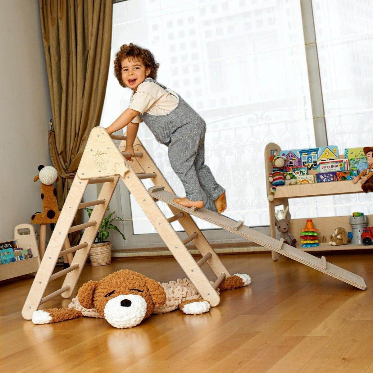3 size Montessori Triangle Climber Set | Indoor Playground for Kids-4